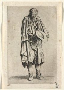 I mendicanti: Mendicante con rosario, c. 1623 da Jacques Callot