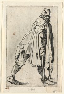 I Mendicanti: Il Mendicante con le Stampelle, Indossando un Cappello, c. 1623