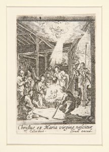 La nascita di Cristo, n. 7 da La vita della Vergine da Jacques Callot