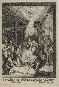 La nascita di Gesù, da La vita della Vergine da Jacques Callot