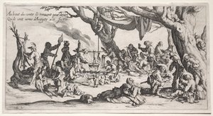 I boemi: Il luogo di sosta: La festa dei boemi da Jacques Callot
