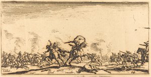 Il combattimento di cavalleria con pistole da Jacques Callot
