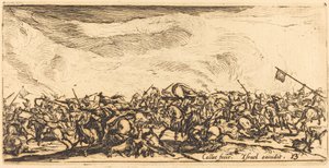 Il combattimento di cavalleria con spade, c. 1632-1634 da Jacques Callot