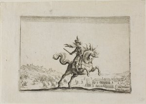 Il comandante a cavallo, da I Capricci da Jacques Callot