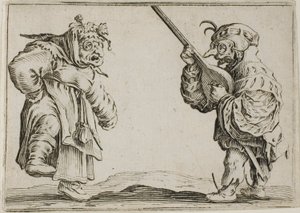 I ballerini con il liuto, da I Capricci da Jacques Callot