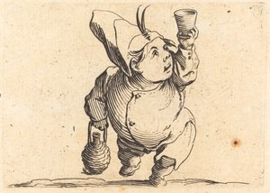 Il bevitore, vista frontale da Jacques Callot