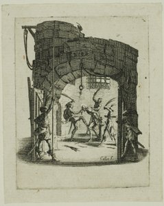La flagellazione, da La piccola passione da Jacques Callot