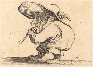 Il suonatore di flauto da Jacques Callot