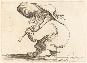 Il suonatore di flauto da Jacques Callot