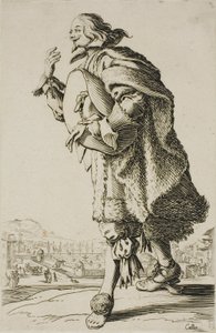 Il geniere che saluta tenendo il cappello sotto il braccio, piatto due da La Noblesse da Jacques Callot