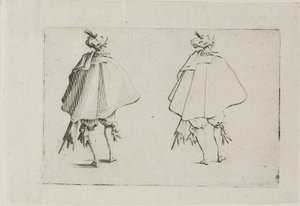 Il gentiluomo con un grande cappotto, visto da dietro, da I Capricci
