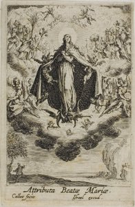 La glorificazione della Vergine, da La vita della Vergine da Jacques Callot