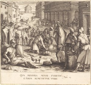 I pesatori di grano da Jacques Callot