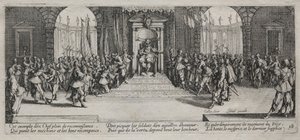 Le grandi miserie della guerra: Distribuzione della ricompensa, 1633 da Jacques Callot