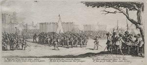 Le grandi miserie della guerra: Arruolamento delle truppe, 1633 da Jacques Callot