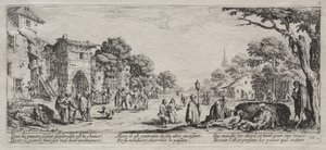 Le grandi miserie della guerra: I mendicanti e i morenti da Jacques Callot
