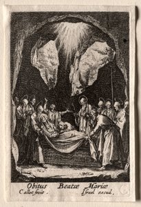 La vita della Vergine: La sepoltura della Vergine da Jacques Callot