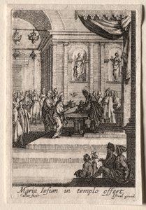 La vita della Vergine: La presentazione di Cristo al Tempio da Jacques Callot