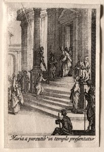 La vita della Vergine: La presentazione della Vergine al Tempio da Jacques Callot