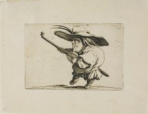 Il suonatore di liuto, da Varie Figure Gobbi da Jacques Callot