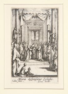Il matrimonio della Vergine, n. 4 da La vita della Vergine da Jacques Callot