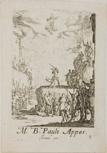 Il martirio di san Paolo, seconda tavola da I martiri degli apostoli da Jacques Callot