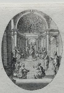 I misteri della Passione: Cristo che disputa con i dottori da Jacques Callot
