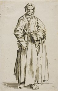 La donna con un occhio solo, tavola quindici da I mendicanti da Jacques Callot