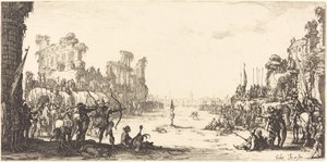 Il supplizio delle frecce (San Sebastiano) da Jacques Callot