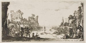 Il calvario delle frecce (San Sebastiano) da Jacques Callot