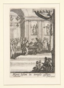 La Presentazione di Cristo, n. 10 della Vita della Vergine da Jacques Callot