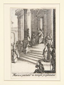 La presentazione della Vergine, n.3 da La vita della Vergine da Jacques Callot