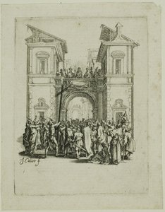 La presentazione al popolo, da La piccola passione da Jacques Callot