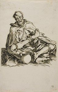 Il Malato, tavola tredici da I Mendicanti da Jacques Callot