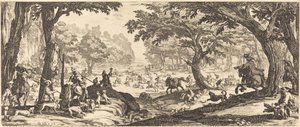 La caccia al cervo da Jacques Callot