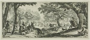 La Caccia al Cervo da Jacques Callot