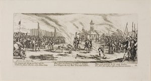 Il rogo, tredicesima tavola da Le miserie della guerra