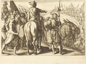 Le truppe in marcia da Jacques Callot