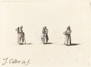 Tre donne, una con un bambino da Jacques Callot