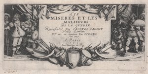 Pagina del titolo, Le miserie della guerra da Jacques Callot