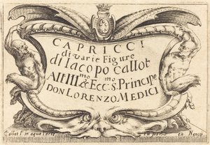 Pagina del titolo per "I Capricci" da Jacques Callot
