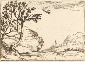 Tortora che vola nel deserto da Jacques Callot