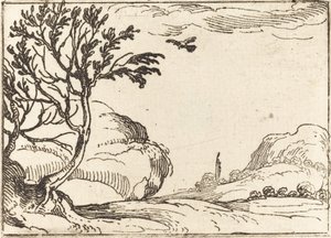 Tortora che vola nel deserto da Jacques Callot
