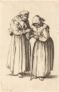 Due donne mendicanti, c. 1622 da Jacques Callot