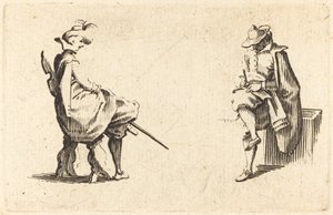 Due figure sedute da Jacques Callot