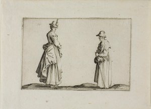 Due donne di profilo, da I Capricci