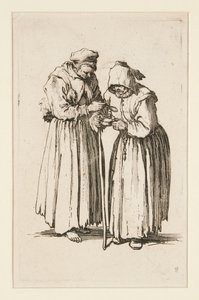 Due donne mendicanti, da I mendicanti da Jacques Callot