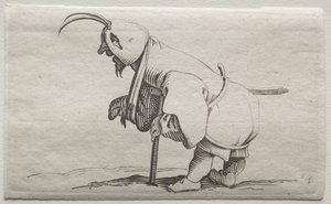 Varie figure gobbi di Iacopo Callot (Storpio con cappuccio)