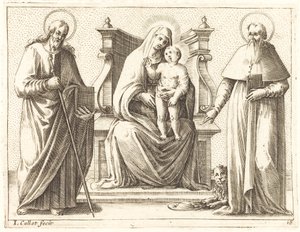 Vergine e Bambino con i santi Giacomo e Girolamo da Jacques Callot