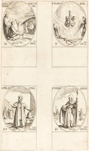 Aspettando che la Vergine partorisca; San Nemesio; San Filogonio; San Tommaso da Jacques Callot